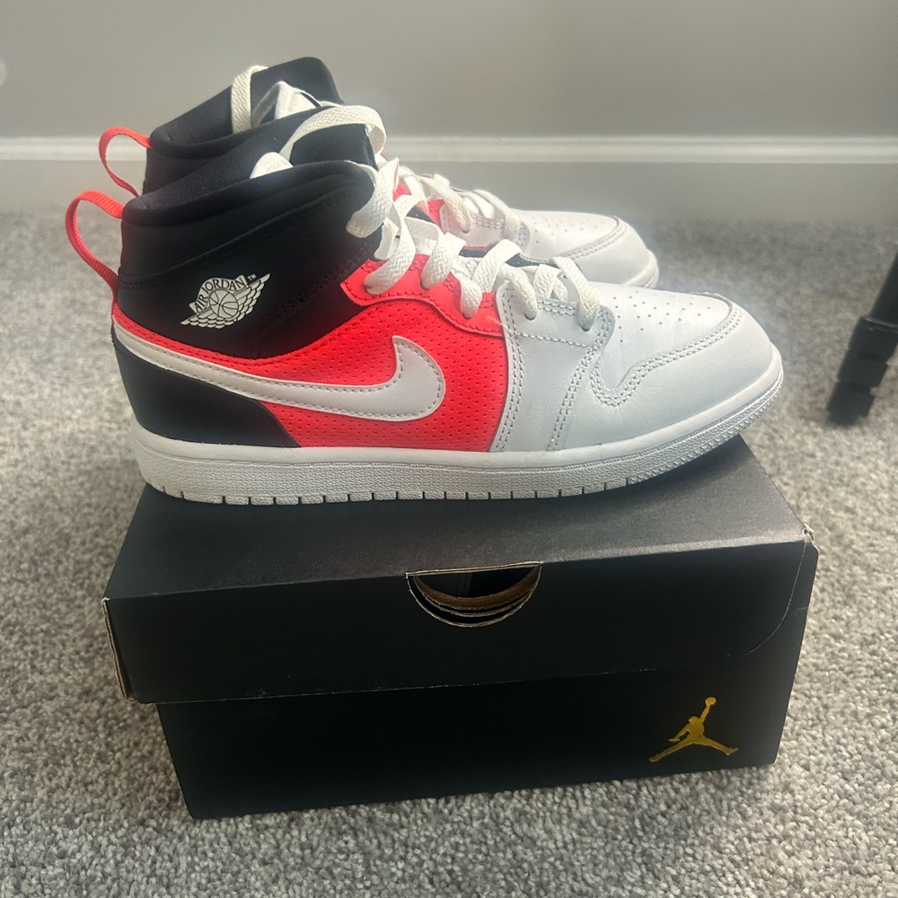 Jordan Kids Sneakers - White, Red, Black